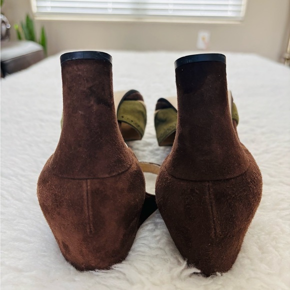 Givenchy Japan Multicolor Suede Leather Platform Heels Shoes Size 37 US 6.5 - Picture 13 of 16